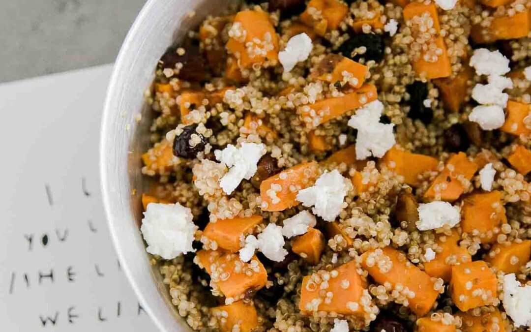 Quinoa Cranberry Salad with candied Almonds